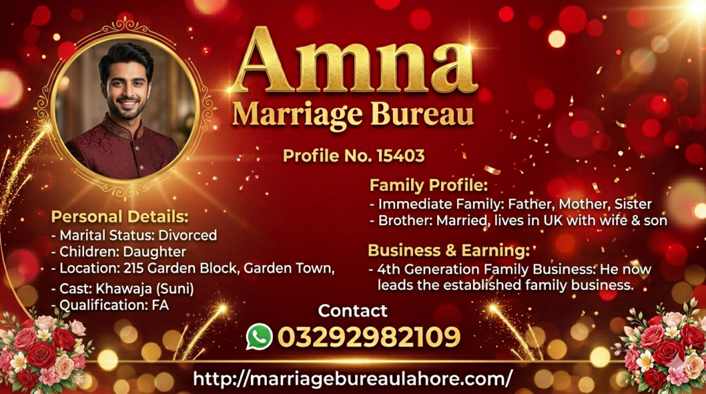 Divorced Male Rishta in Lahore